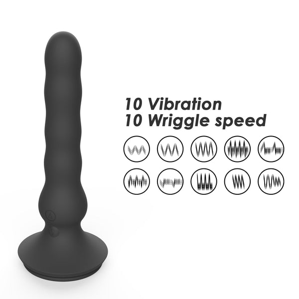10 Wriggling Speed 10 Pattern Anal Vibrator P Spot Massager With Remote