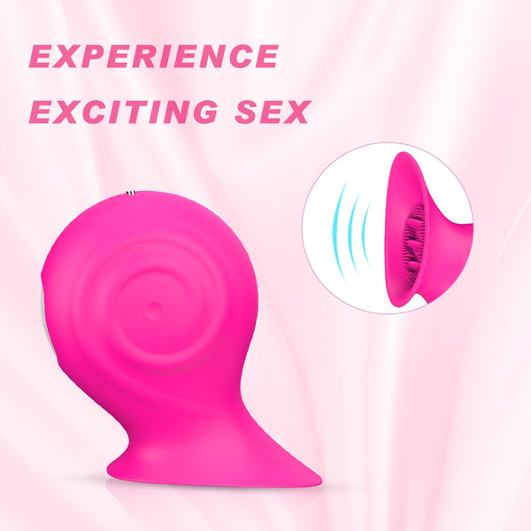 9 Modes Snail-Shape Clitoral Vibrator Tongue Licking Rechargeable