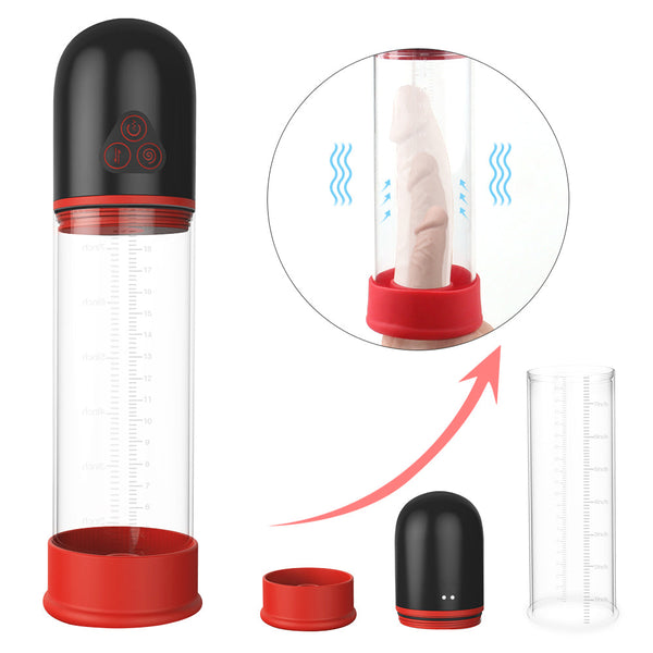 2 in 1 Electric Automatic Penis Pump with 9 Vibrations & 9 Suctions