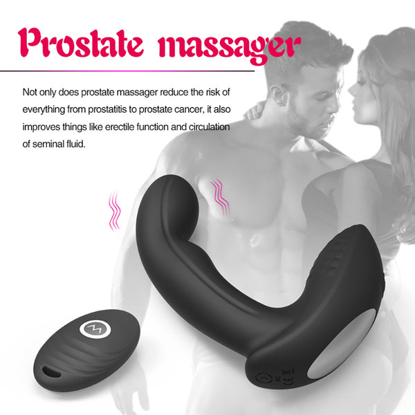Quiet Design Male Prostate Massager Remote Control 10 Vibrating Modes