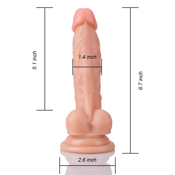 6.7 Inch Ultra-Soft Realistic Penis Dildo for Vagina Anal Play