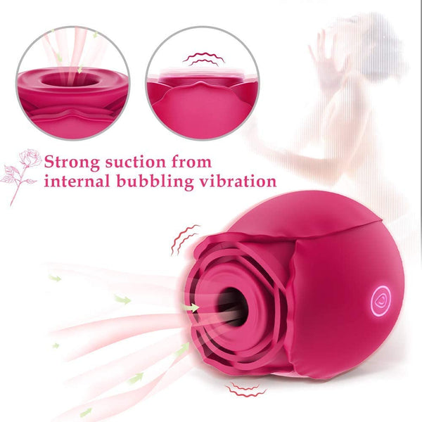 Rose Clitoral Sucking Vibrator for Women with 7 Intense Suction