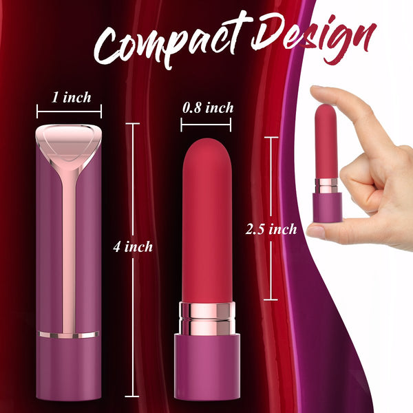 Lipstick Bullet Vibrator for Clit Stimulation with 10 Vibration Modes