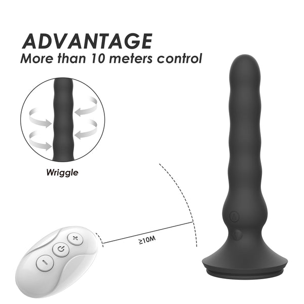 10 Wriggling Speed 10 Pattern Anal Vibrator P Spot Massager With Remote