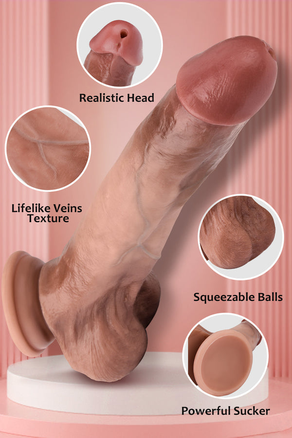 10.6 Inch G-Spot Ejaculating Silicone Dildo Realistic Squirting Erection Penis