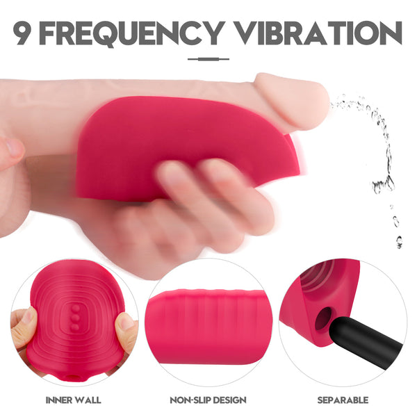 9-Mode Men Handheld Masturbation Penis Massager With Detachable Bullet