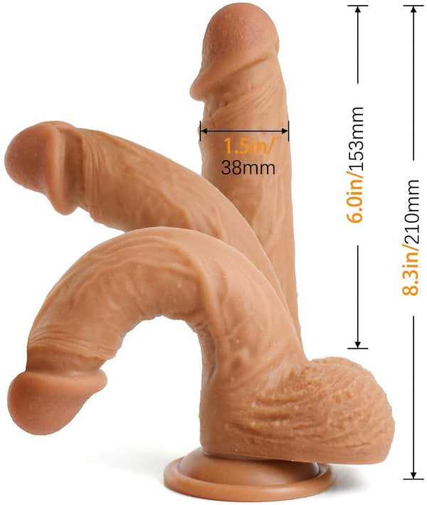 Best 8 Inch Removable & Bendable Realistic Silicone Harness Strap On Dildo