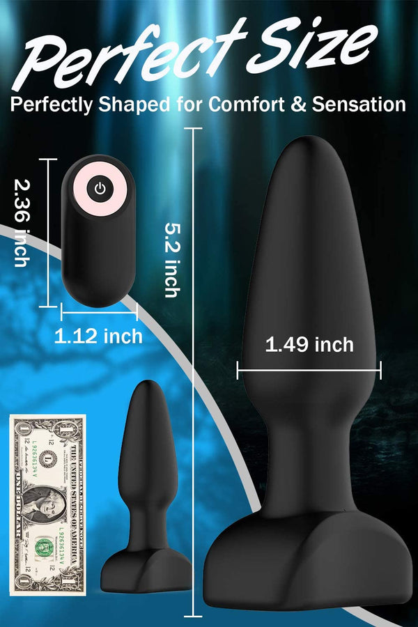 7 Pulsating Speeds Thrusting Anal Plug Vibrator with Remote Control