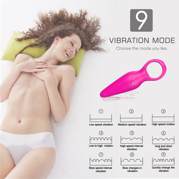 2 In 1 Detachable Bullet Vibrator 9 Modes Rechargeable With Pull Ring