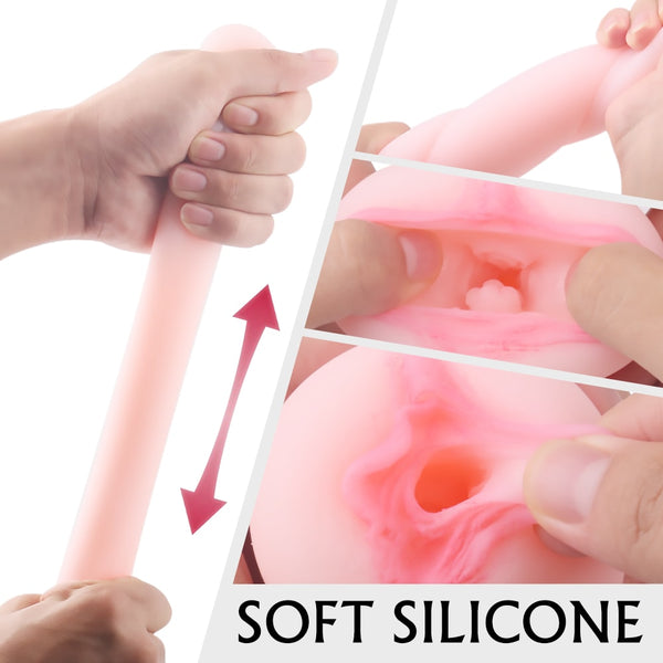 MATURE 3D Textured Vagina Stretchy EGG Male Masturbator Portable Cup