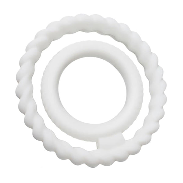 Silicone Dual Penis Ring Stretchy Erection Enhancing Cock Ring
