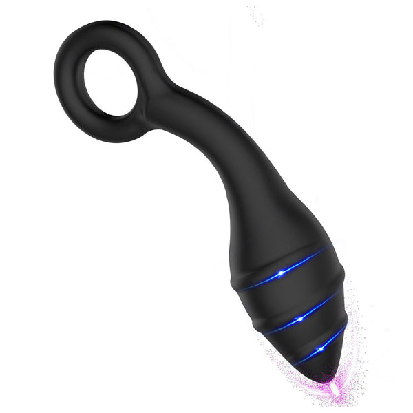 Tapered Soft Liquid Silicone Anal Plug with Safe Finger Loop