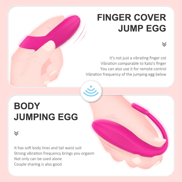 9-Frequency Bullet Egg with Finger Cover Vibrating Remote Control
