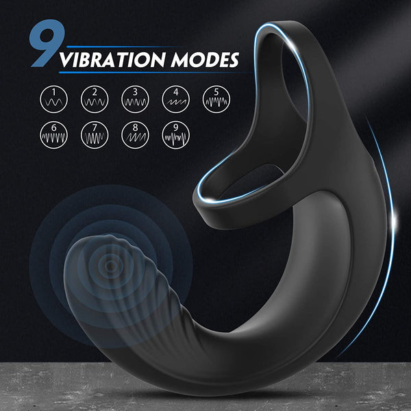 Vibrating Cock Ring Invisible Strap On Design Taint Teaser 9 Modes