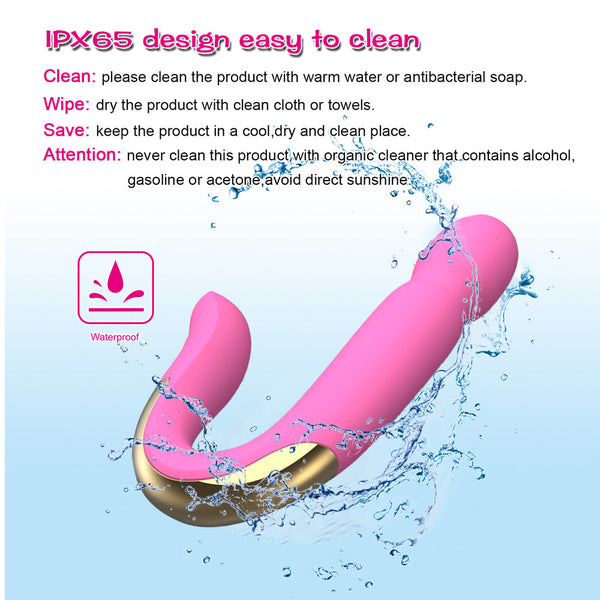 Rechargeable 7 Frequencies G-Spot Dildo Vibrator Clitoral Stimulation